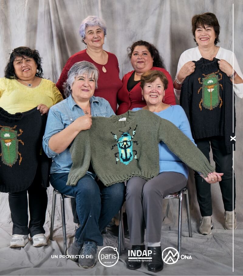 Foto grupal de tejedoras